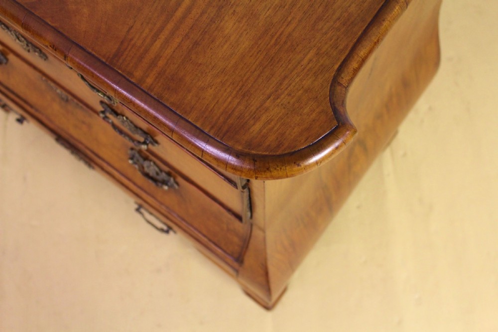 Burr Walnut Dutch Bombe Chest of Drawers View XIII