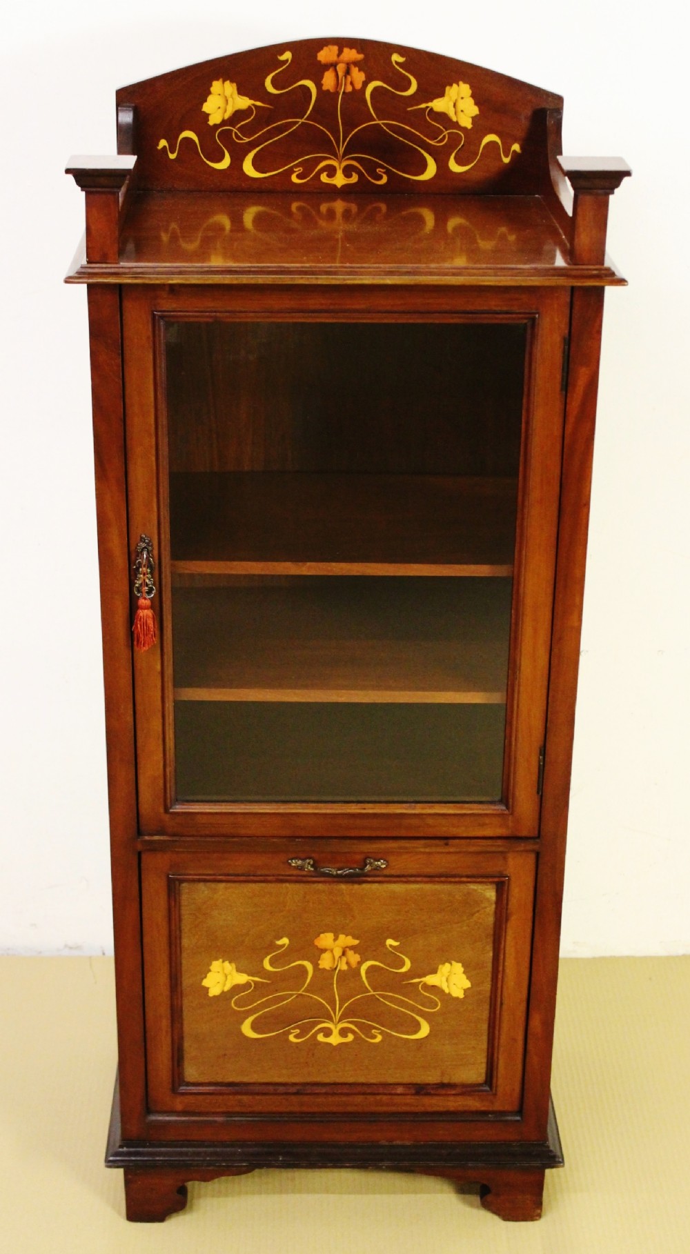 Art Nouveau Mahogany Music Cabinet