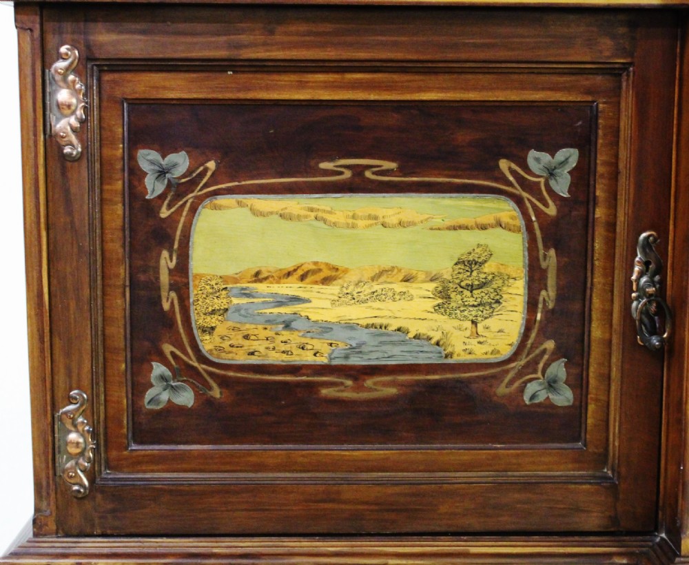 Inlaid Mahogany Art Nouveau Parlour Cabinet View IV
