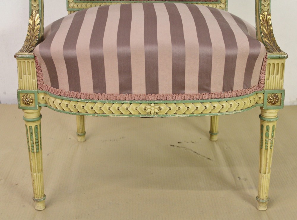 Pair of upholstered French Armchairs View III