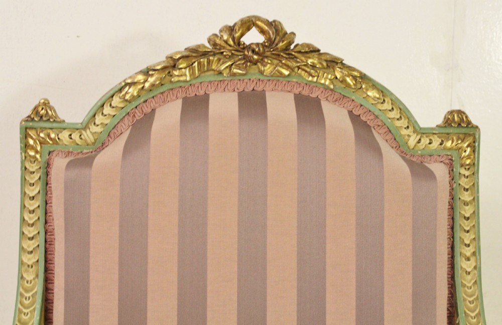 Pair of upholstered French Armchairs View IV