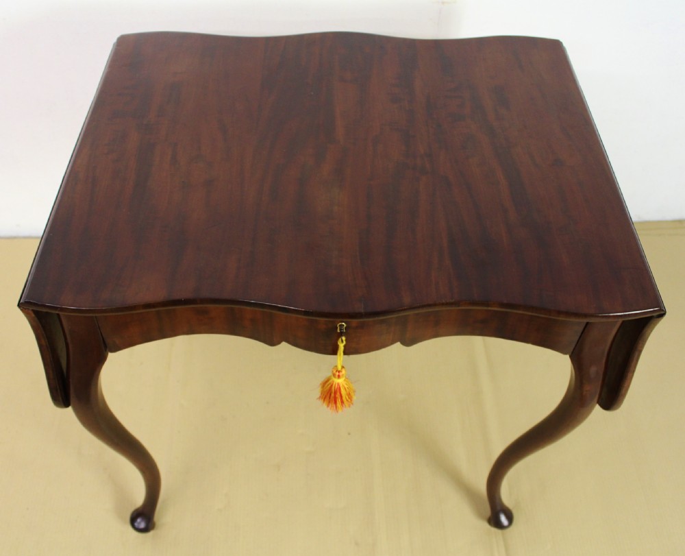 Serpentine Shaped Mahogany Sofa Table View VI