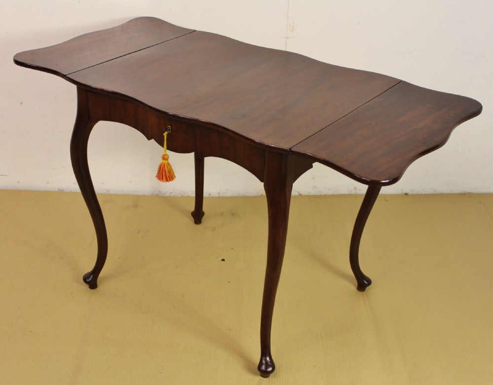 Serpentine Shaped Mahogany Sofa Table View XIII