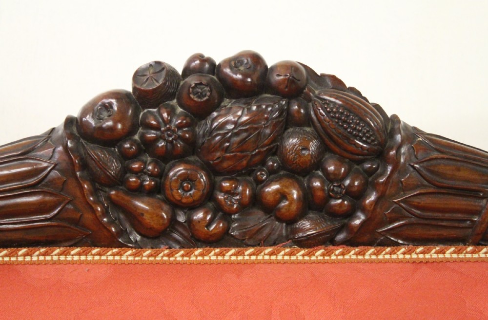 Early Victorian Mahogany Scroll End Settee View III