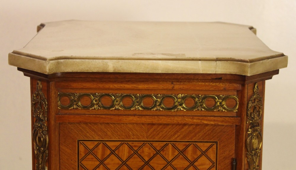 French Marble Topped Satinwood Cabinet View VI