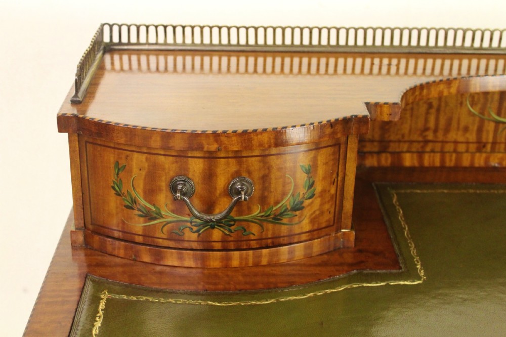 Satinwood Writing Desk with Painted Decoration View VI
