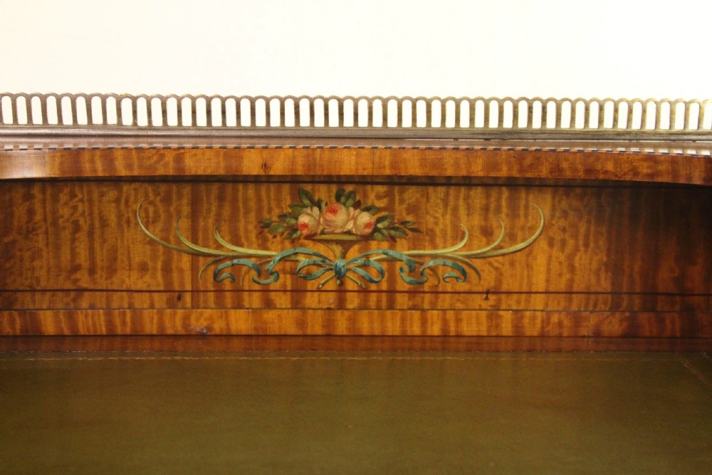 Satinwood Writing Desk with Painted Decoration View VII