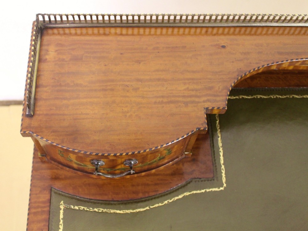 Satinwood Writing Desk with Painted Decoration View XII