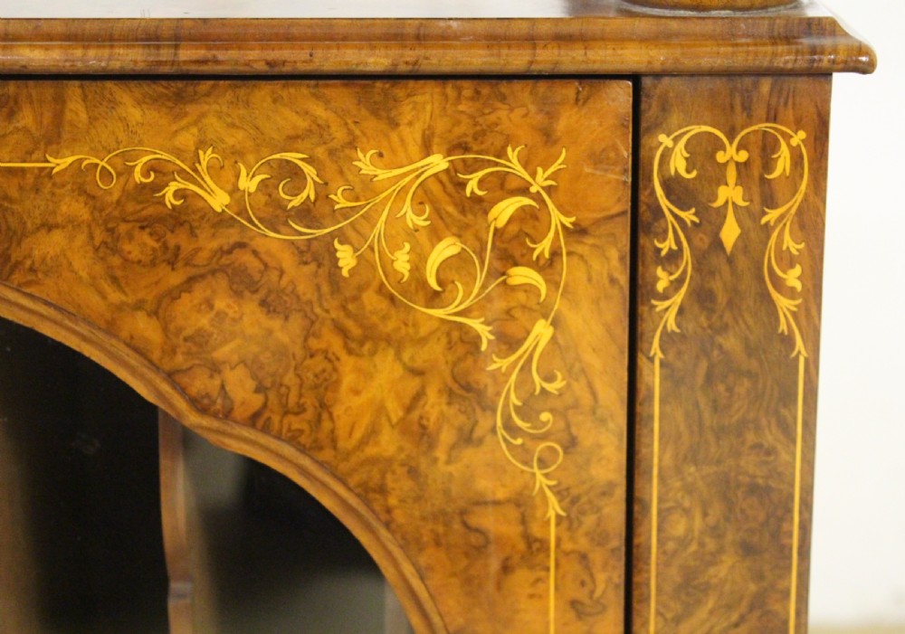 Victorian Inlaid Burr Walnut Canterbury Wot Not View X