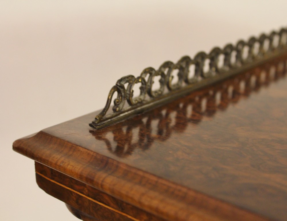 Victorian Inlaid Burr Walnut Canterbury Wot Not View XIII