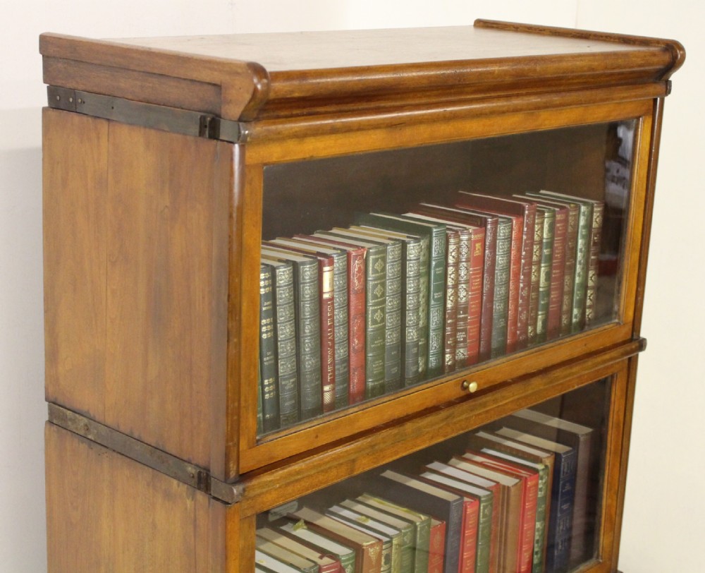 3 Section Light Coloured Mahogany Globe Wernicke Bookcase View XI