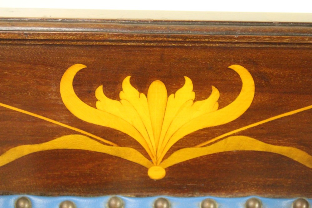 Arts and Crafts Period Inlaid Mahogany Armchair View XII