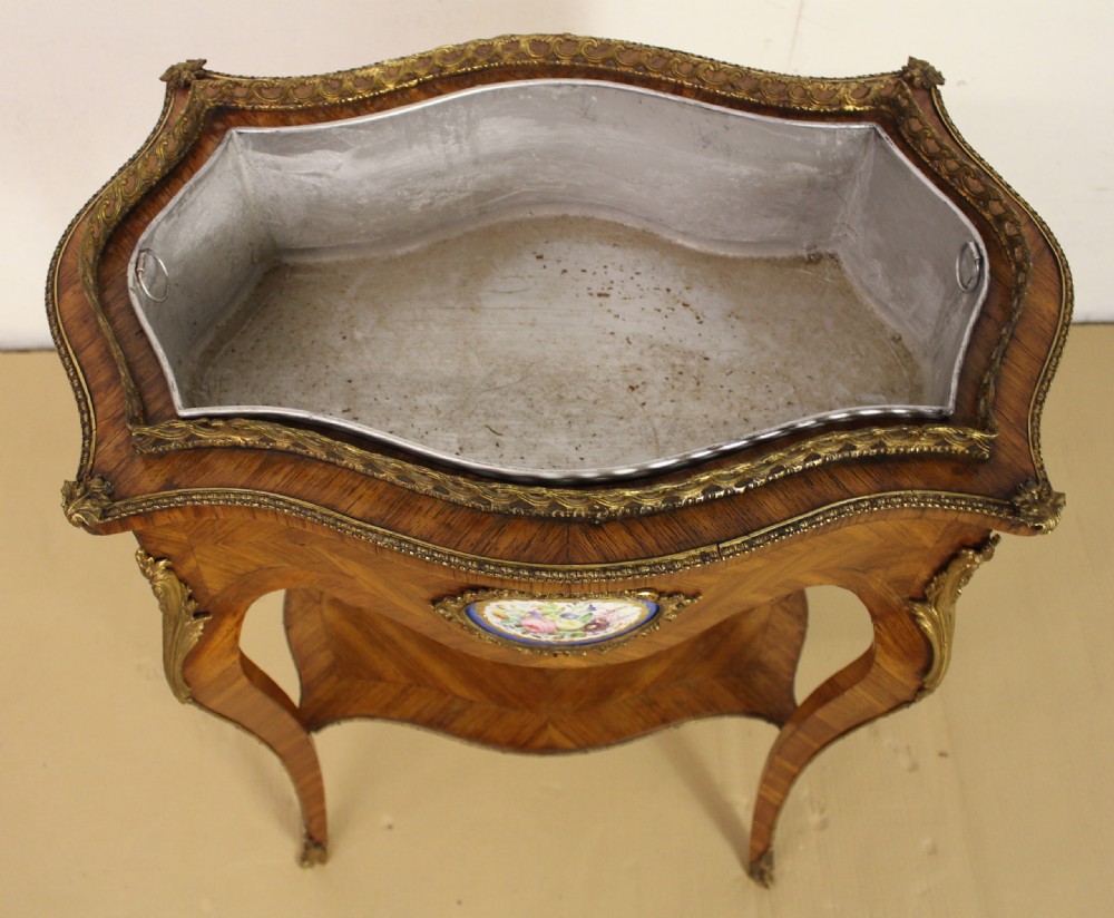 Kingwood Jardiniere With Porcelain Plaques View IV
