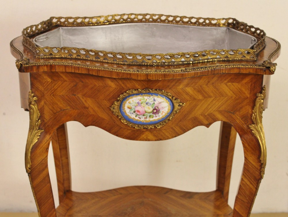Kingwood Jardiniere With Porcelain Plaques View VI