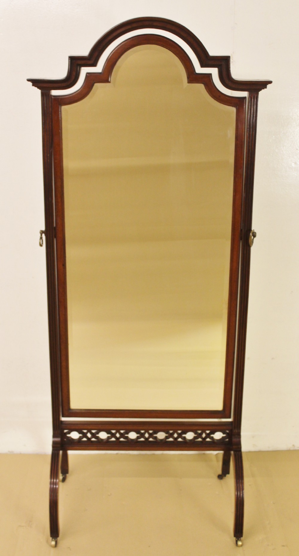 Edwardian Mahogany Cheval Mirror