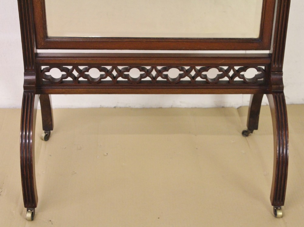 Edwardian Mahogany Cheval Mirror View III