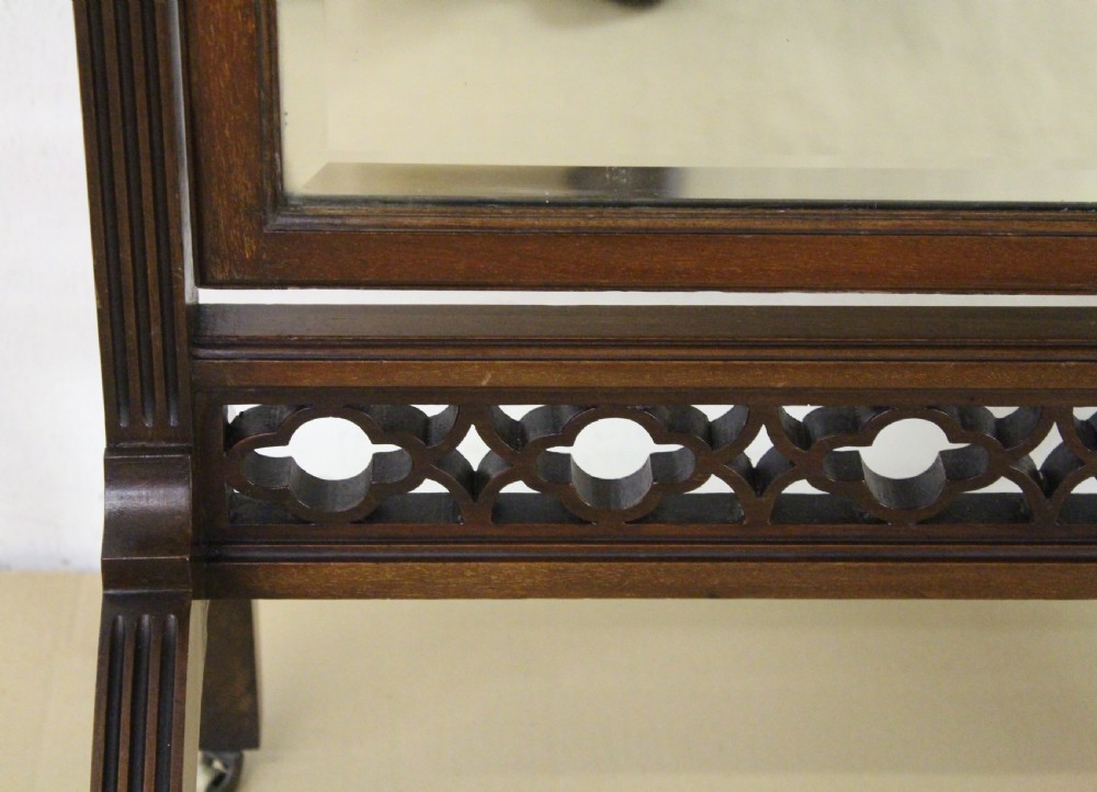 Edwardian Mahogany Cheval Mirror View VI