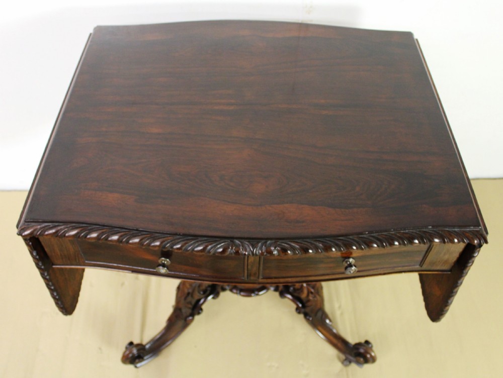 Superb Rosewood Sofa Table View XII