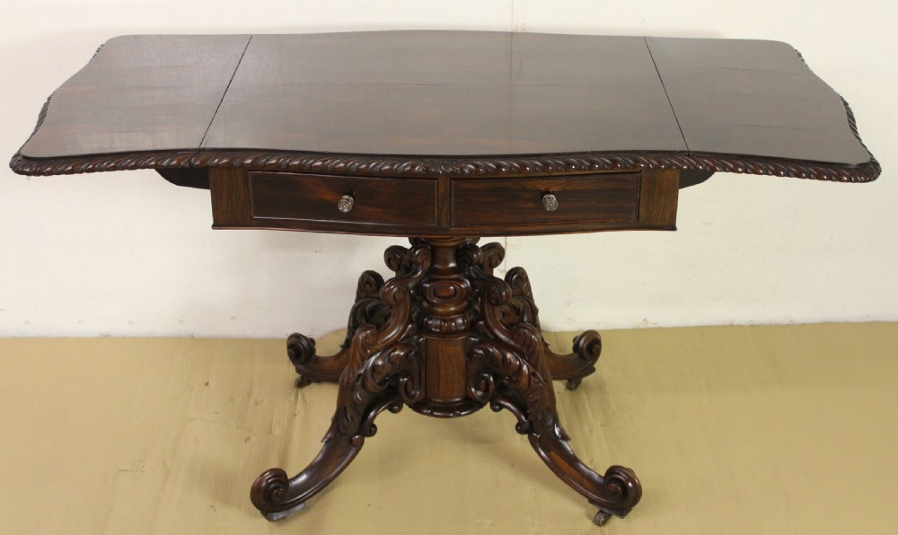 Superb Rosewood Sofa Table View XIV