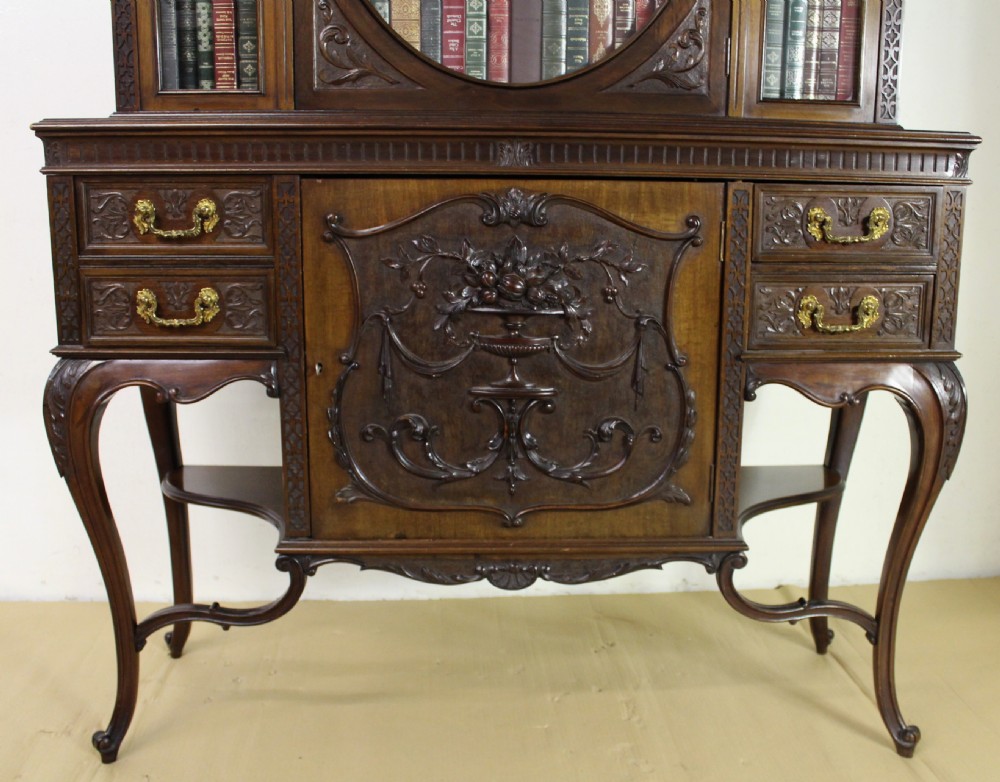 Victorian Carved Mahogany Parlour Cabinet View II