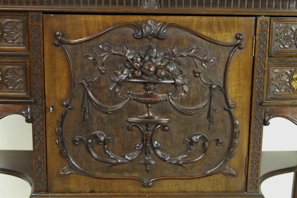 Victorian Carved Mahogany Parlour Cabinet View X