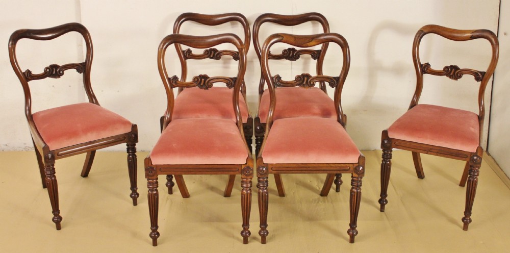 Set of 6 Victorian Rosewood Chairs