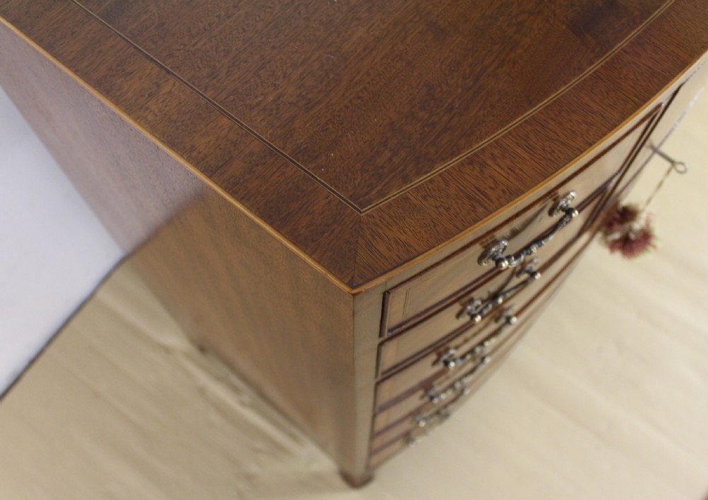 Inlaid Mahogany Bow Fronted Chest of Drawers View X