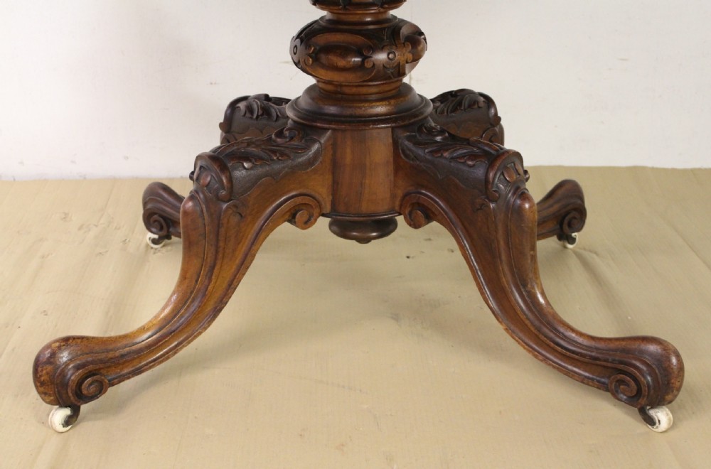 Victorian Inlaid Burr Walnut Loo Table View X