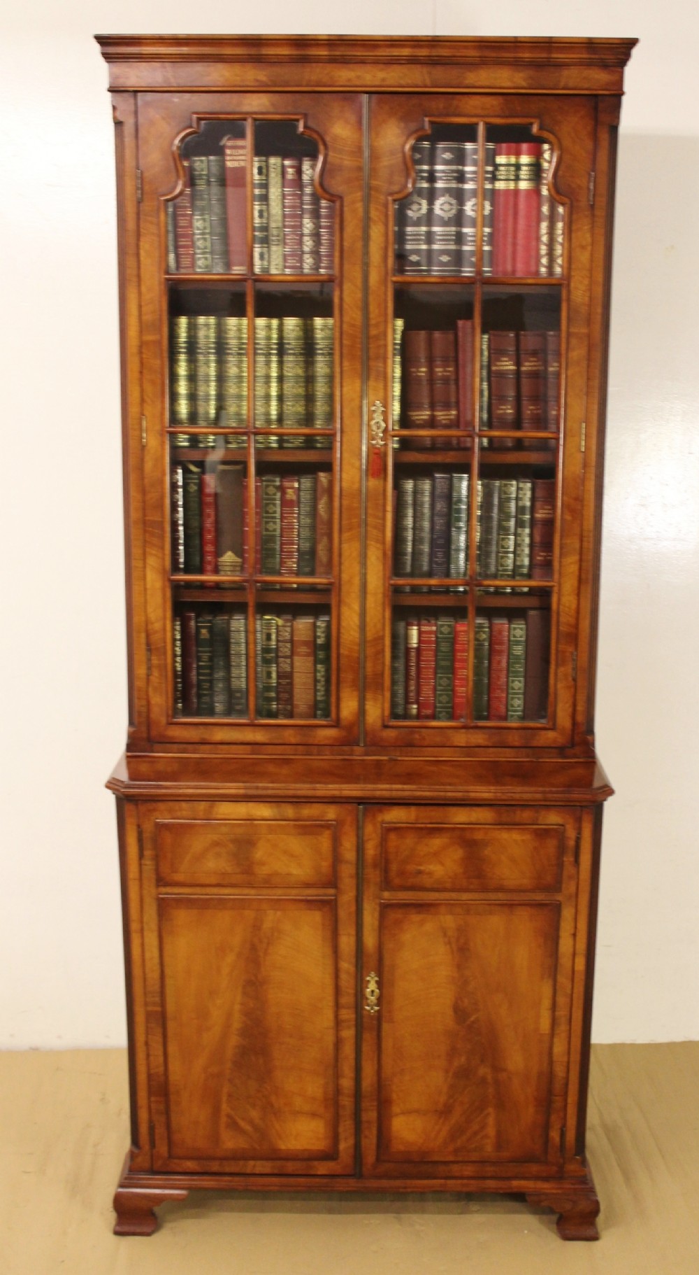 Burr Walnut Library Bookcase