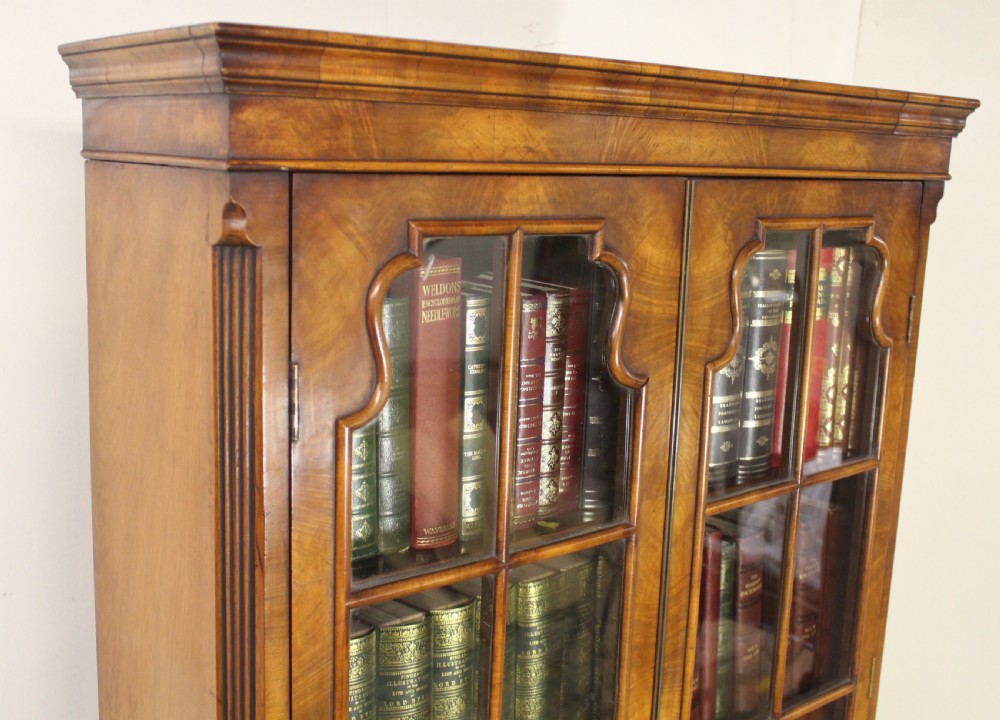 Burr Walnut Library Bookcase View III