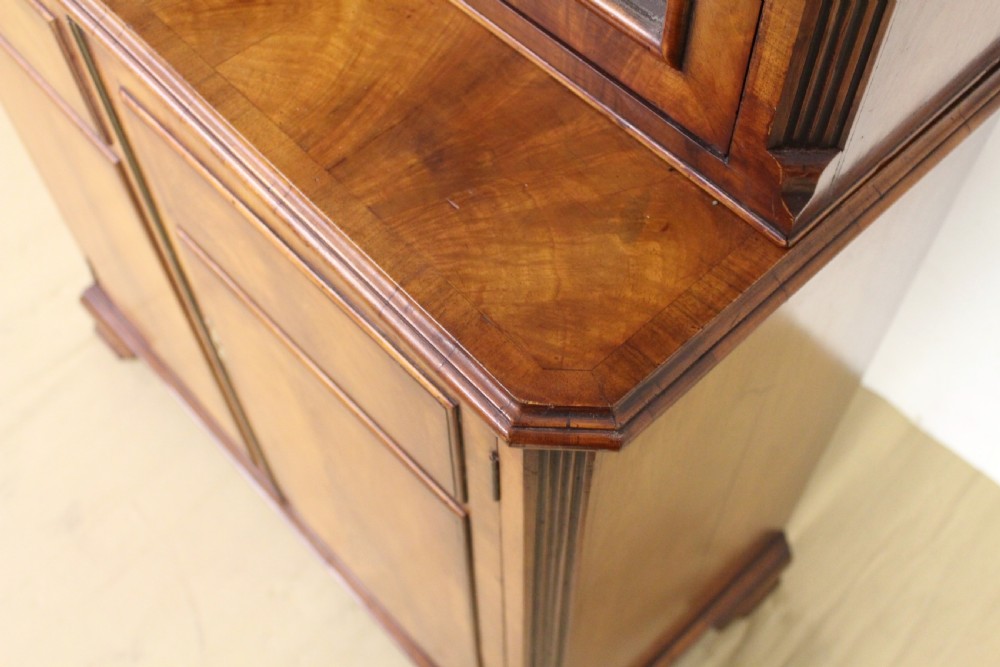 Burr Walnut Library Bookcase View V
