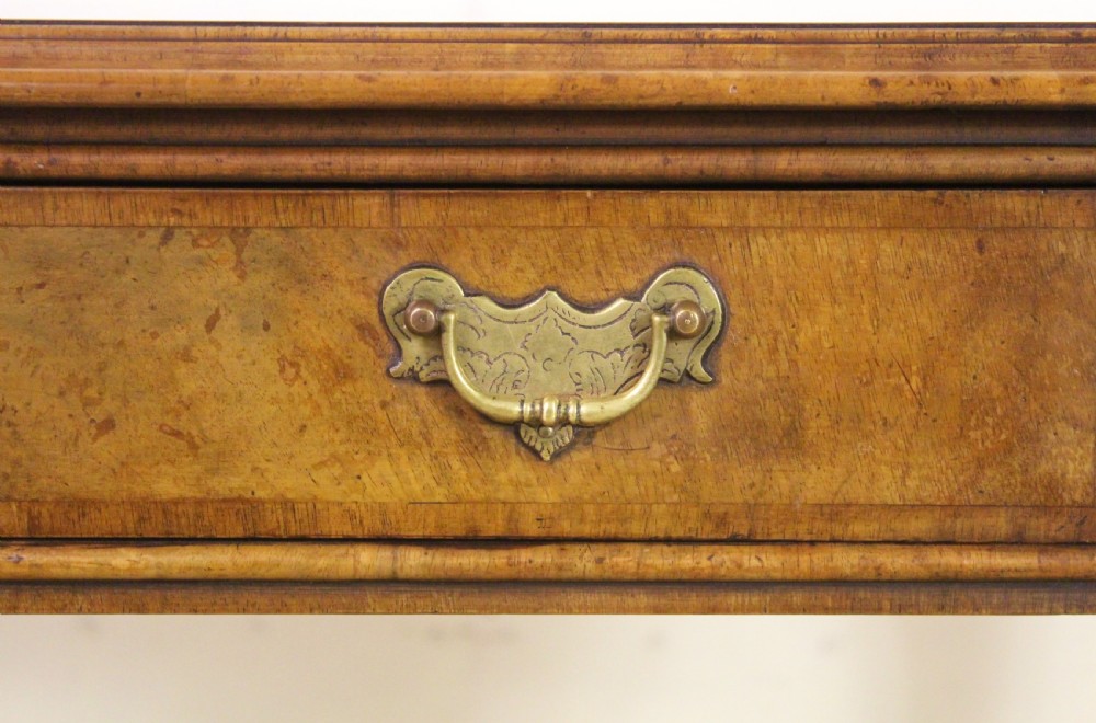 Burr Walnut Serpentine Fronted Side Table View II