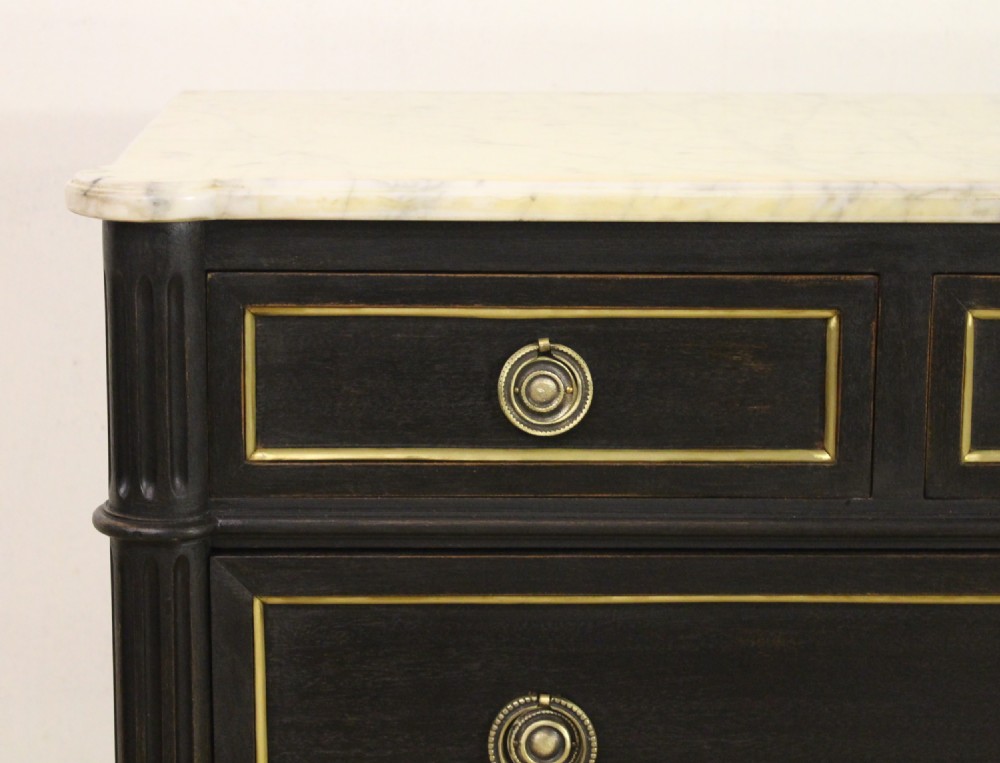 French Marble Topped Painted Commode View III