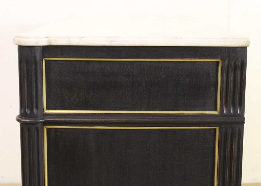 French Marble Topped Painted Commode View XII