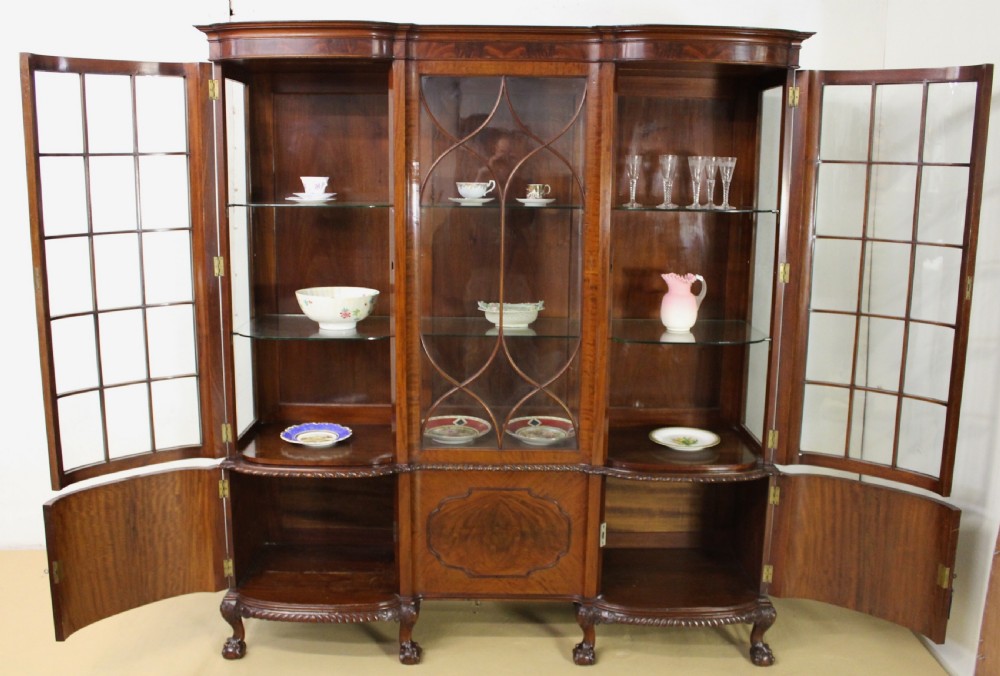 Large Chippendale Style Mahogany Display Cabinet View V