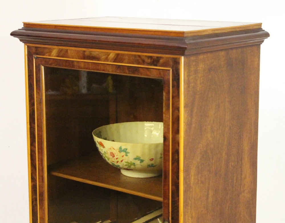 Inlaid Mahogany Slender Bookcase View V