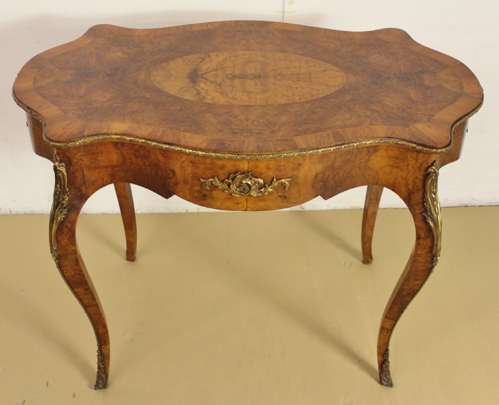 Victorian Inlaid Burr Walnut Centre Table View II