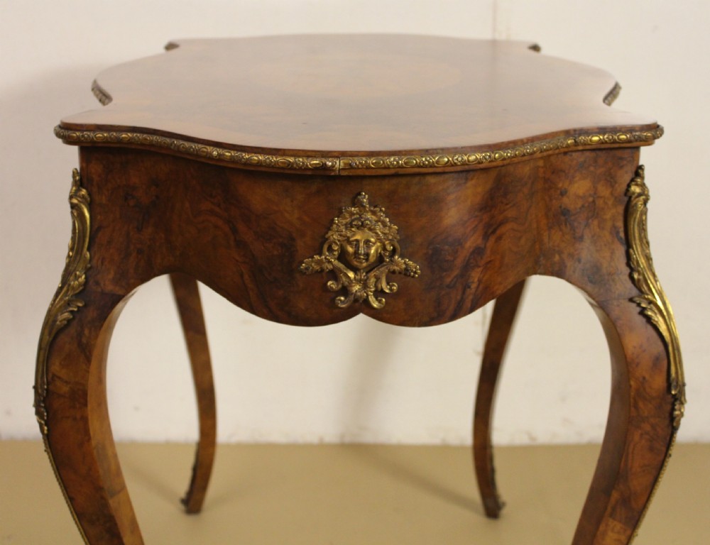 Victorian Inlaid Burr Walnut Centre Table View IV