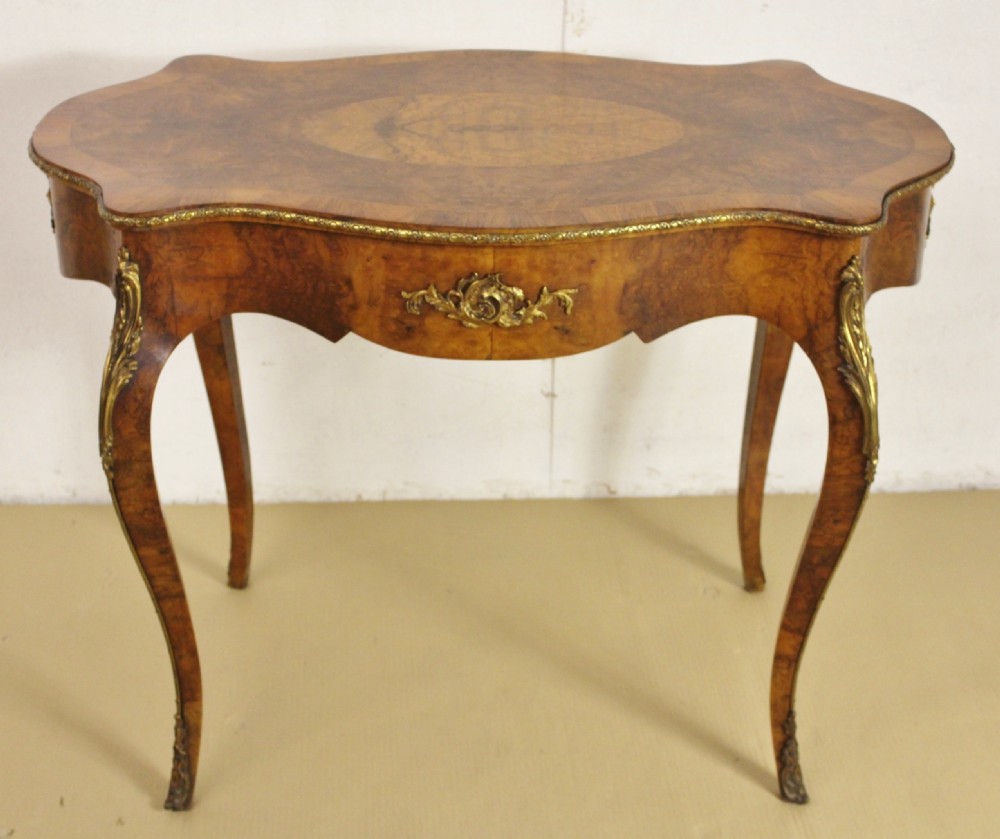 Victorian Inlaid Burr Walnut Centre Table View VI