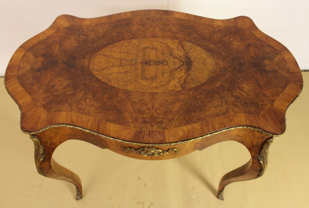 Victorian Inlaid Burr Walnut Centre Table View XV
