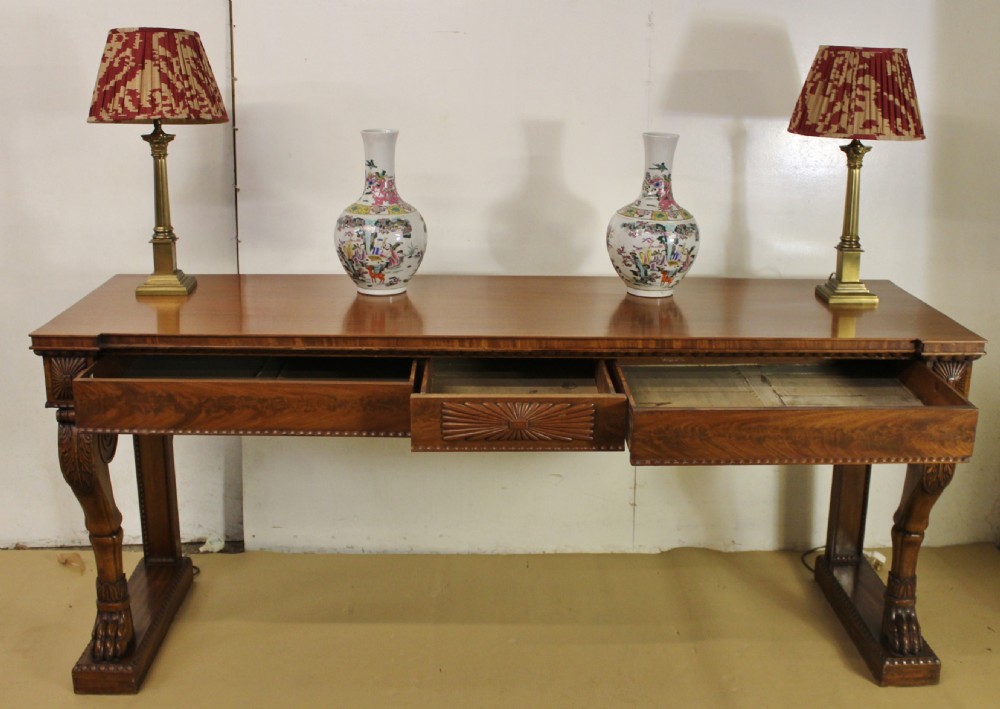 Imposing William IV Mahogany Serving Table View VI
