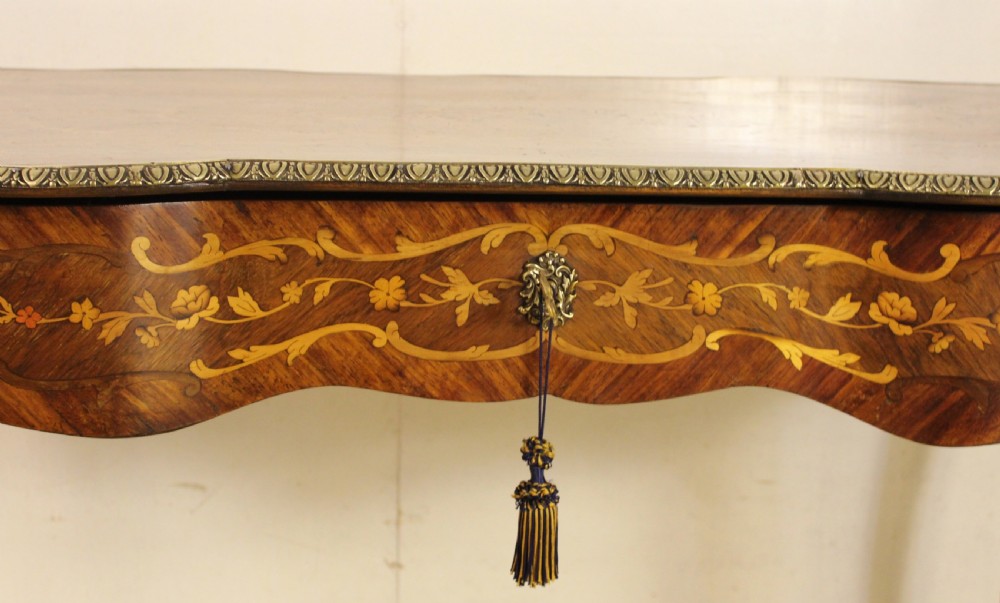 French Rosewood Marquetry Bureau Plat View XI