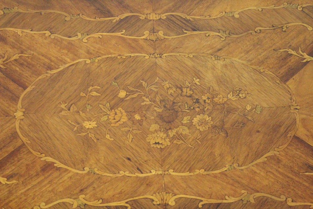 French Rosewood Marquetry Bureau Plat View XVI