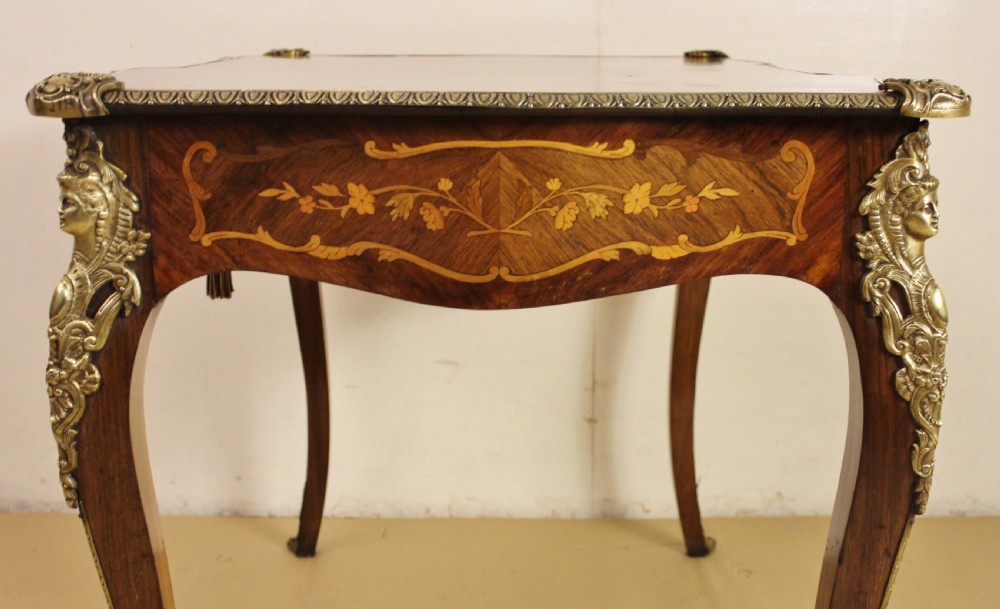 French Rosewood Marquetry Bureau Plat View XXIII