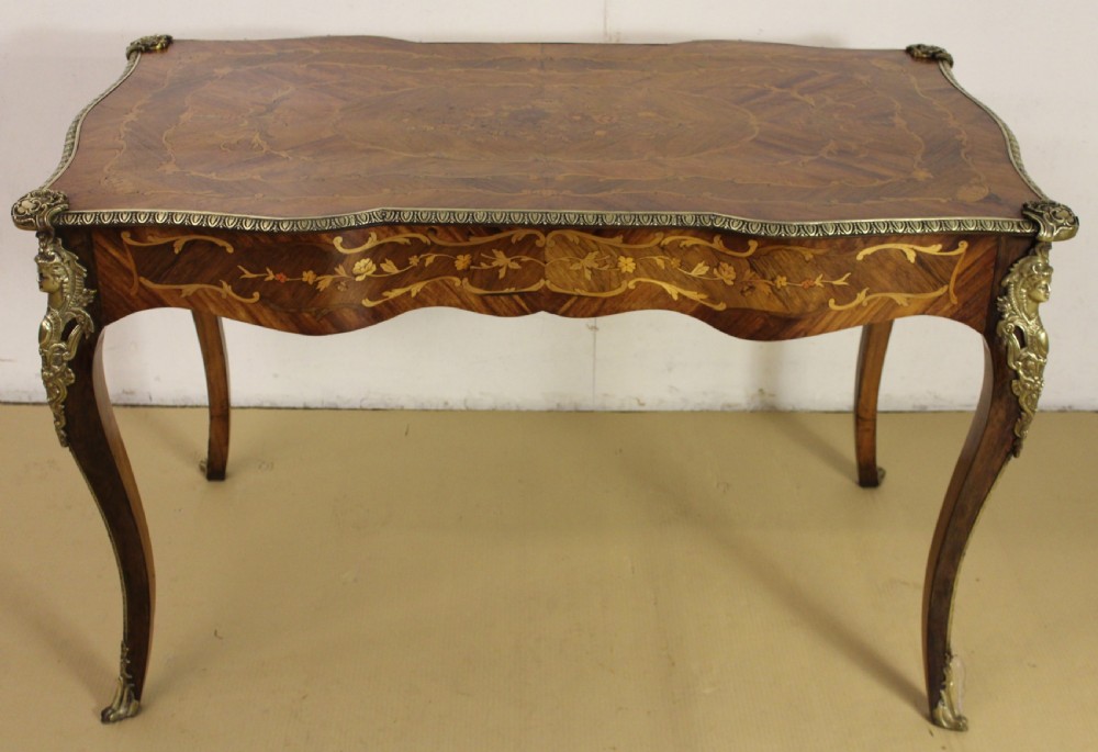 French Rosewood Marquetry Bureau Plat View XXIV