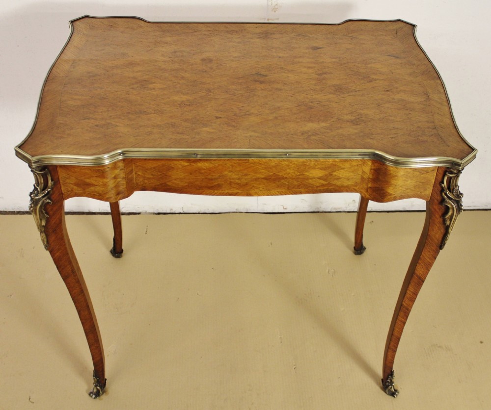 French Kingwood Parquetry Lamp Table