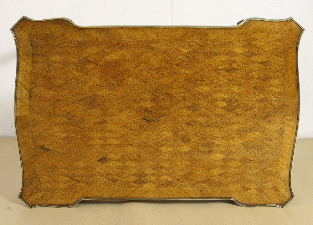 French Kingwood Parquetry Lamp Table View III