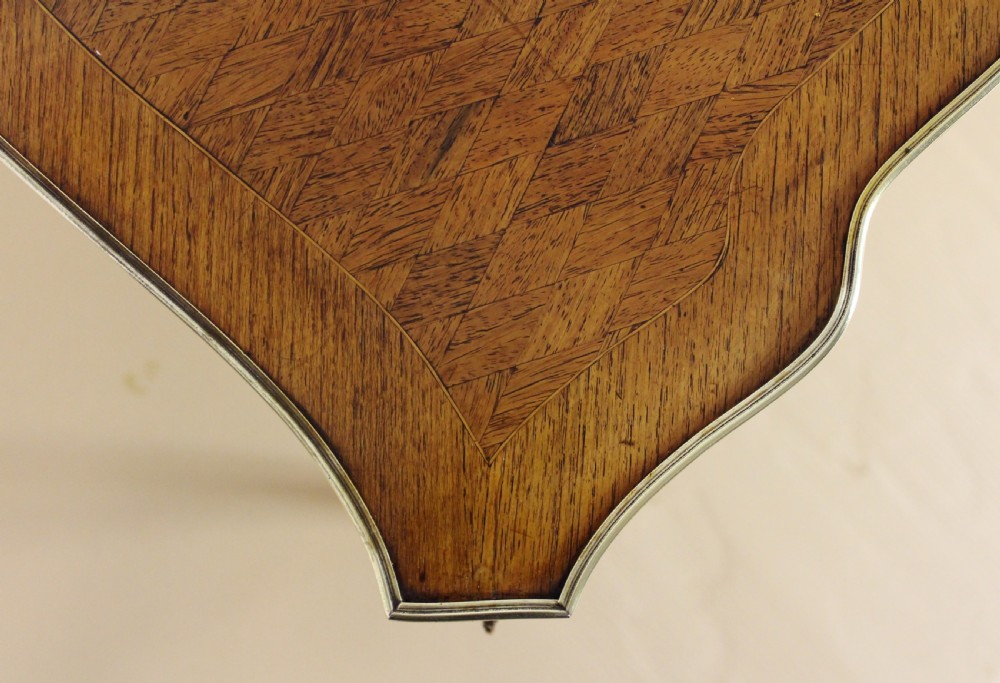 French Kingwood Parquetry Lamp Table View XVII