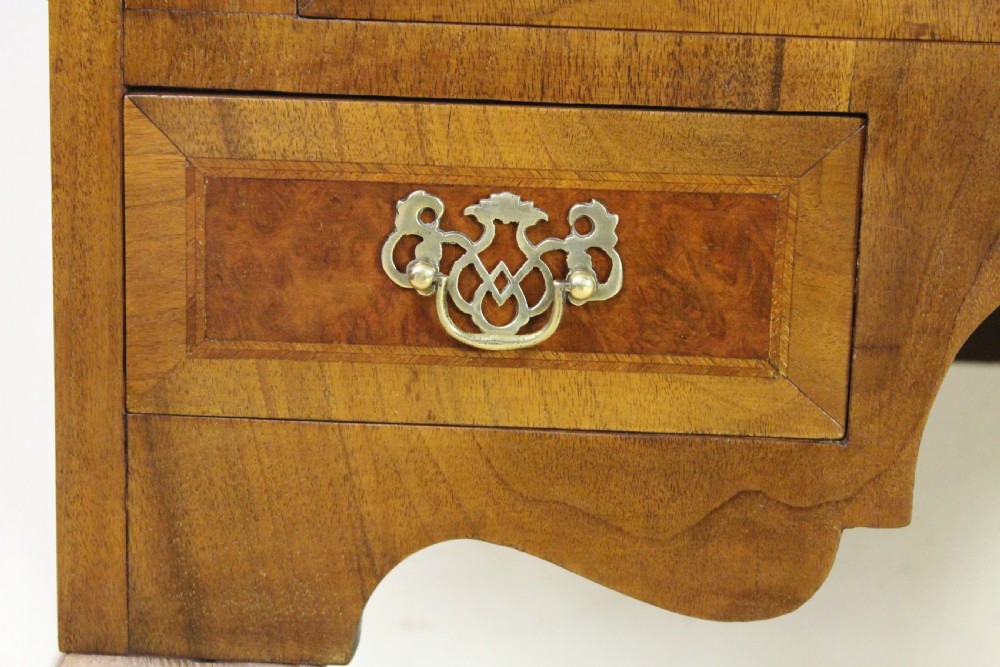 Queen Anne Style Burr Walnut Bureau View VII