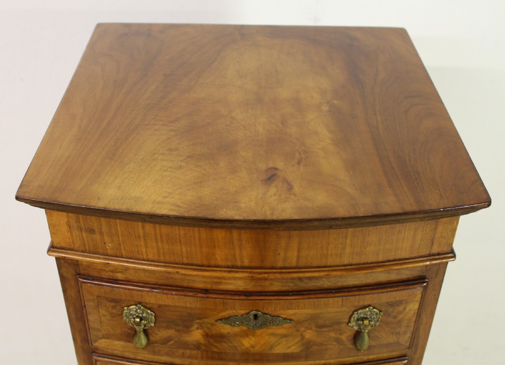 Bow Fronted Burr Walnut Chest on Chest View IV